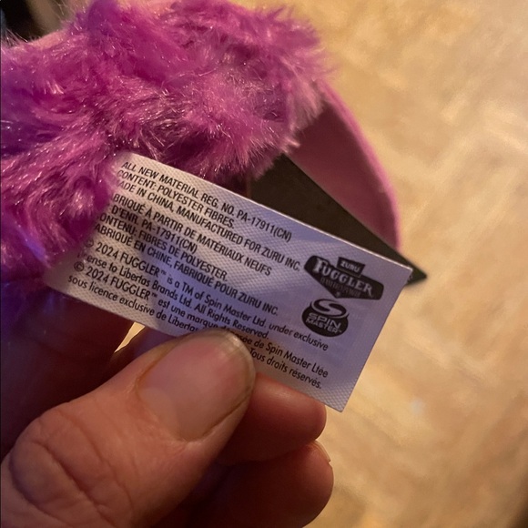 Fuggler Purple Bunny Keyring Plush - Quirky Kids Stuffed Toy - Picture 5 of 5